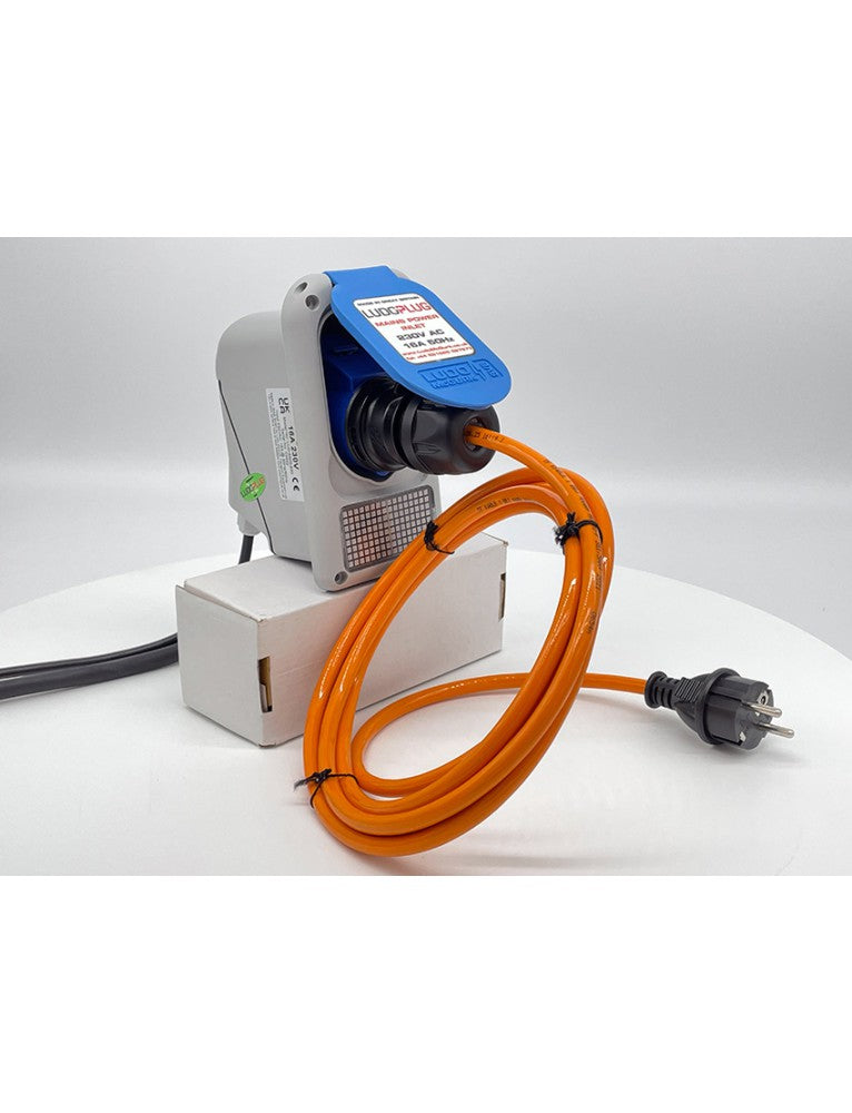 LudoPlug IEC Ladesteckdose CAN Einspeisung mit Auswurf incl. Kabel und CEE Stecke