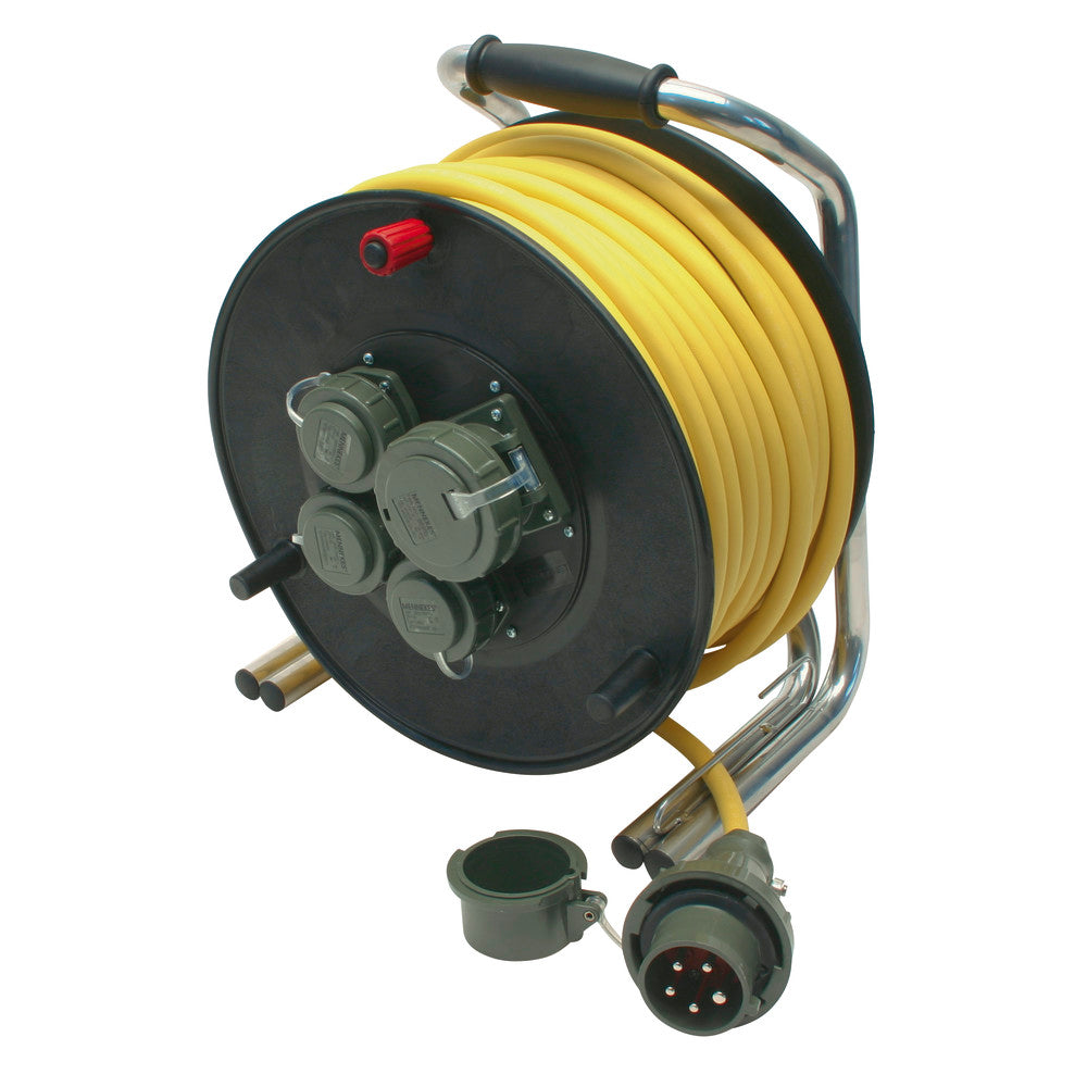 Dönges fire brigade cable reel, DIN 14680, 230 V/400 V, 16 A