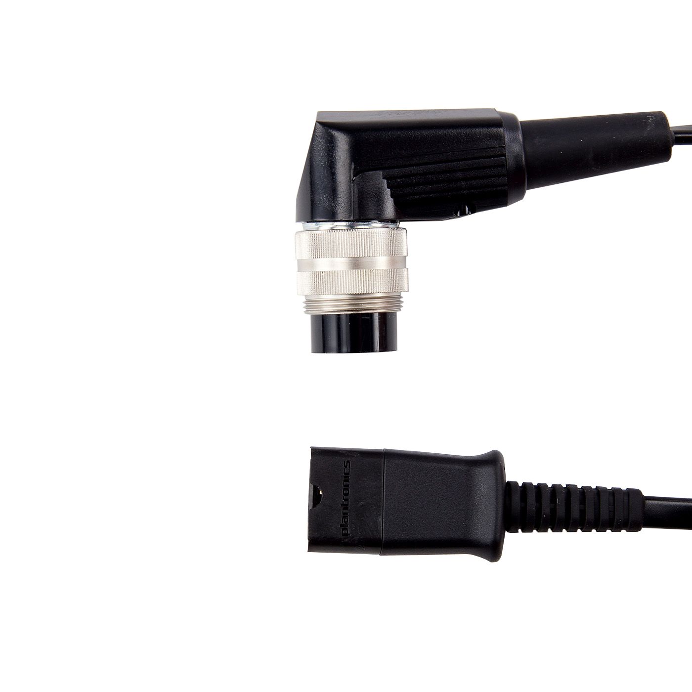 Selectric Headsetspiralkabel mit gewinkelten Anschlussstecker 8-polig <--> PLX-QD Schnelltrennstecker